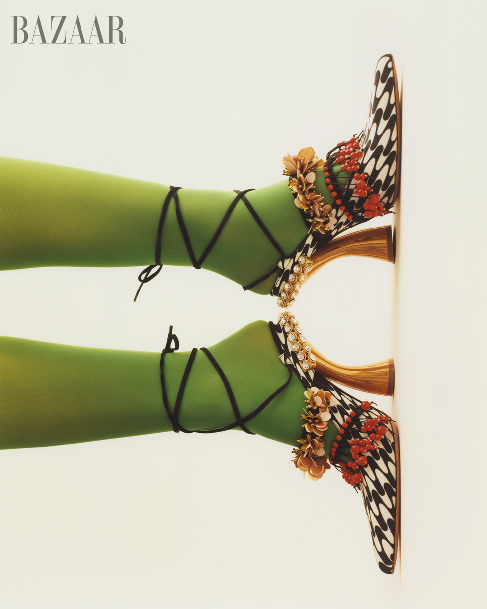 heels, dries van noten tights, emilio cavallini