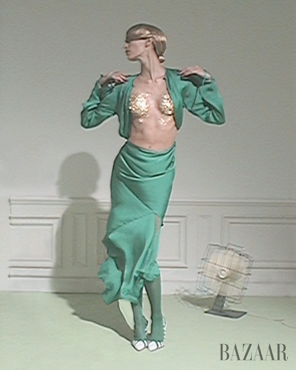 a person in a garment