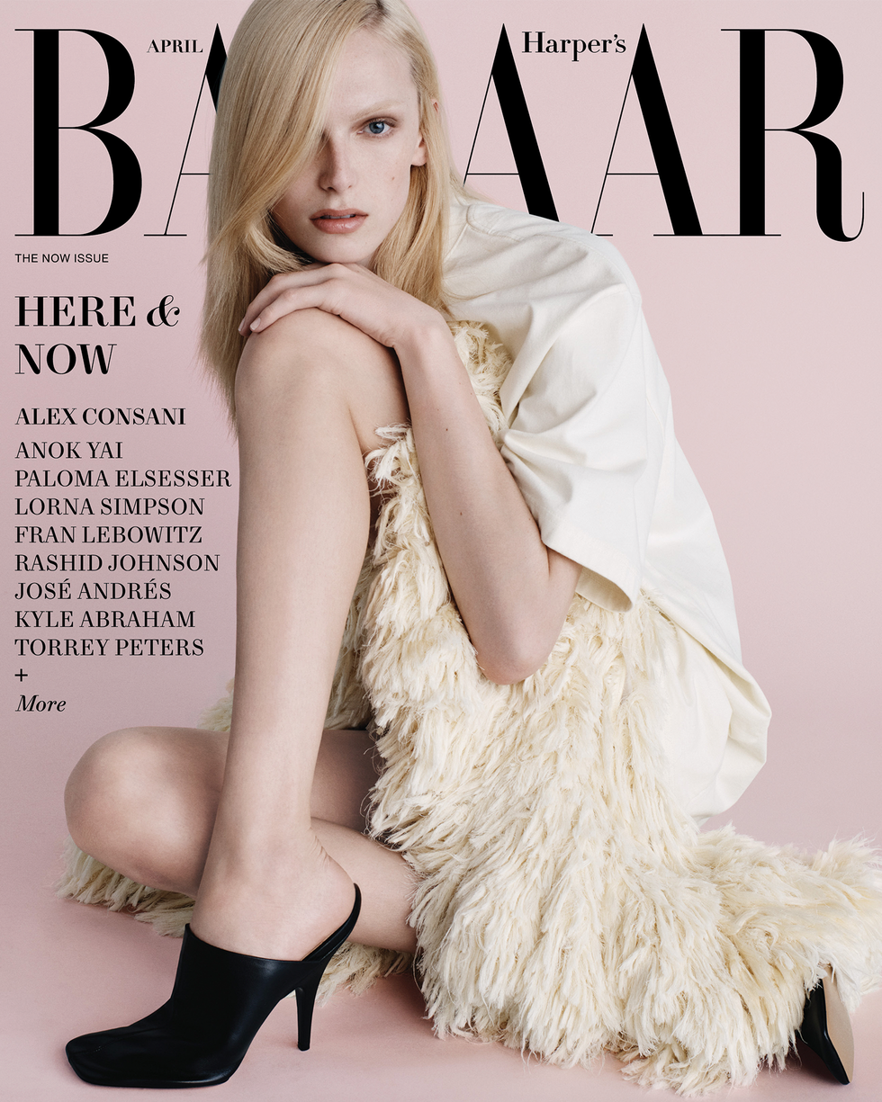 alex consani for harper's bazaar