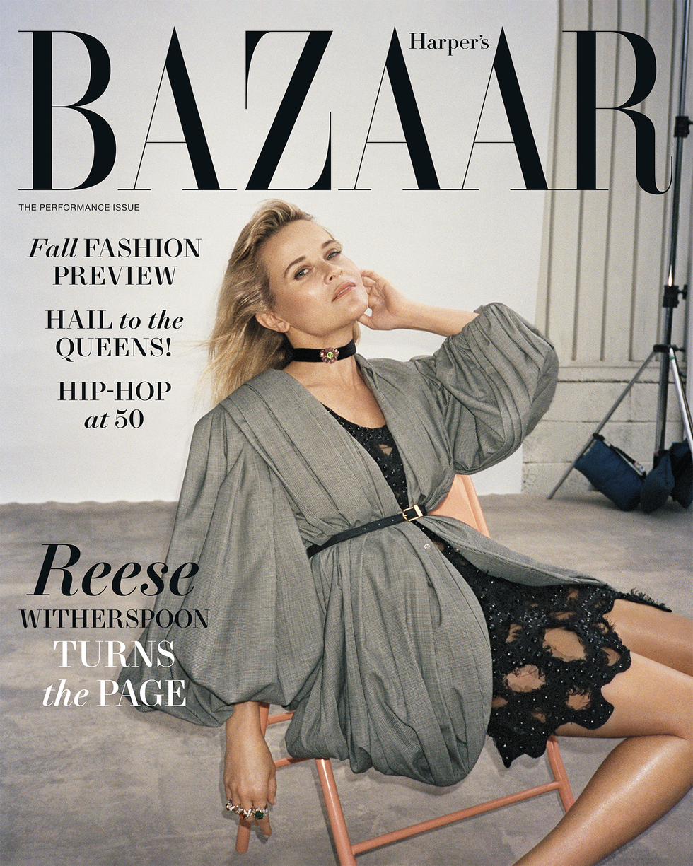 reese witherspoon for harpers bazaar august 2023
