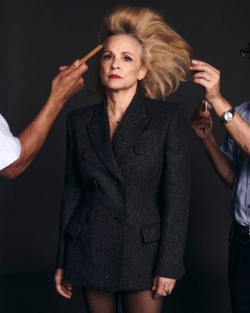 amy sedaris doublebreasted jacket, givenchy shopbazaarcom earrings, de beers tights, falke other jewelry, her own