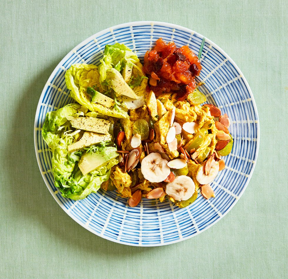 deeda blair food, flowers, and fantasy by deeda blair © rizzoli new york, 2022,  ngoc minh ngo pictured coronation chicken salad photo by ngoc minh ngo