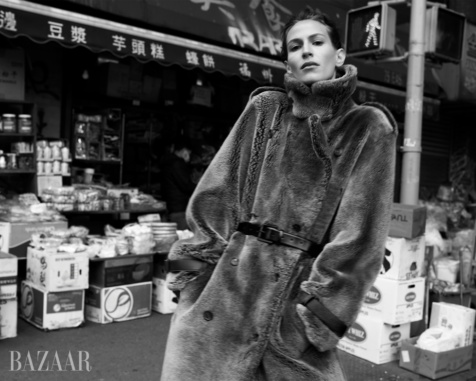 coat\, ralph lauren collection belt\, max mara stepping out statement outerwear, easy tailoring, and sumptuous layers