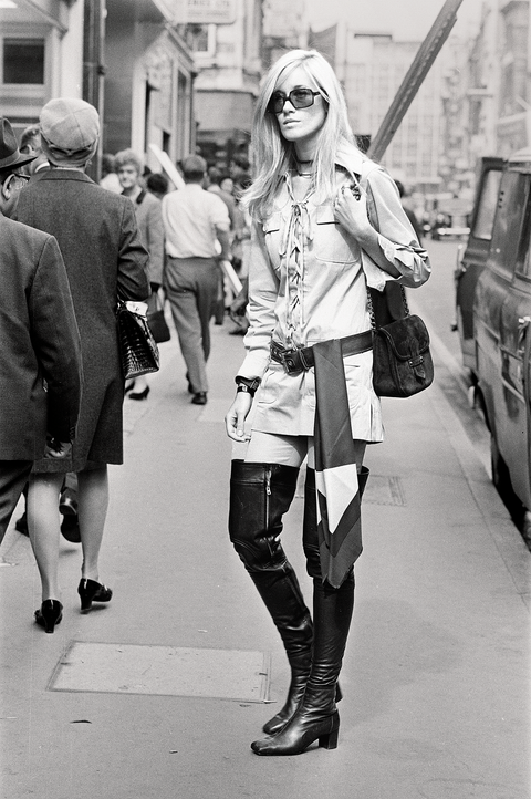 betty catroux, model and muse of yves saint laurent pictured outside his first london rive gauche store on new bond street, london, opening day, 10th september 1969 photo by beverley goodwaymirrorpixgetty images