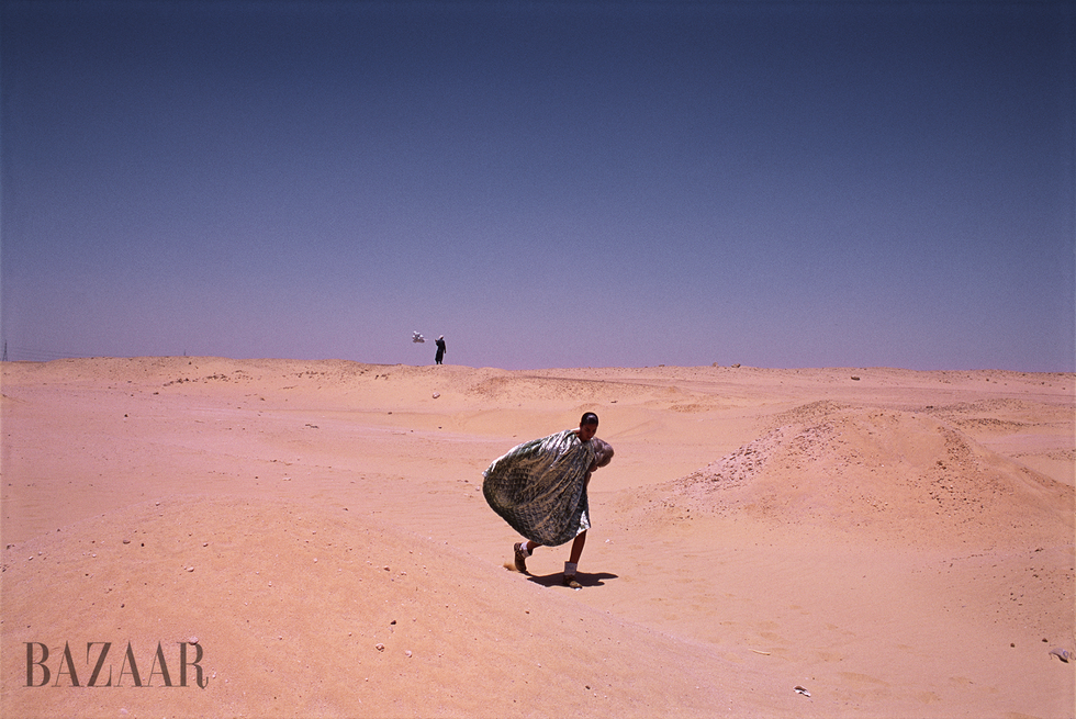 woman in desert