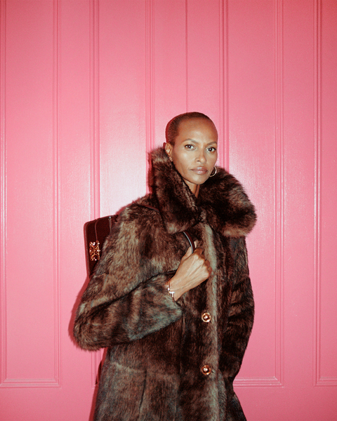 coat and bag, celine by hedi slimane love earrings and juste un clou bracelet, cartier