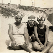 three women on beach