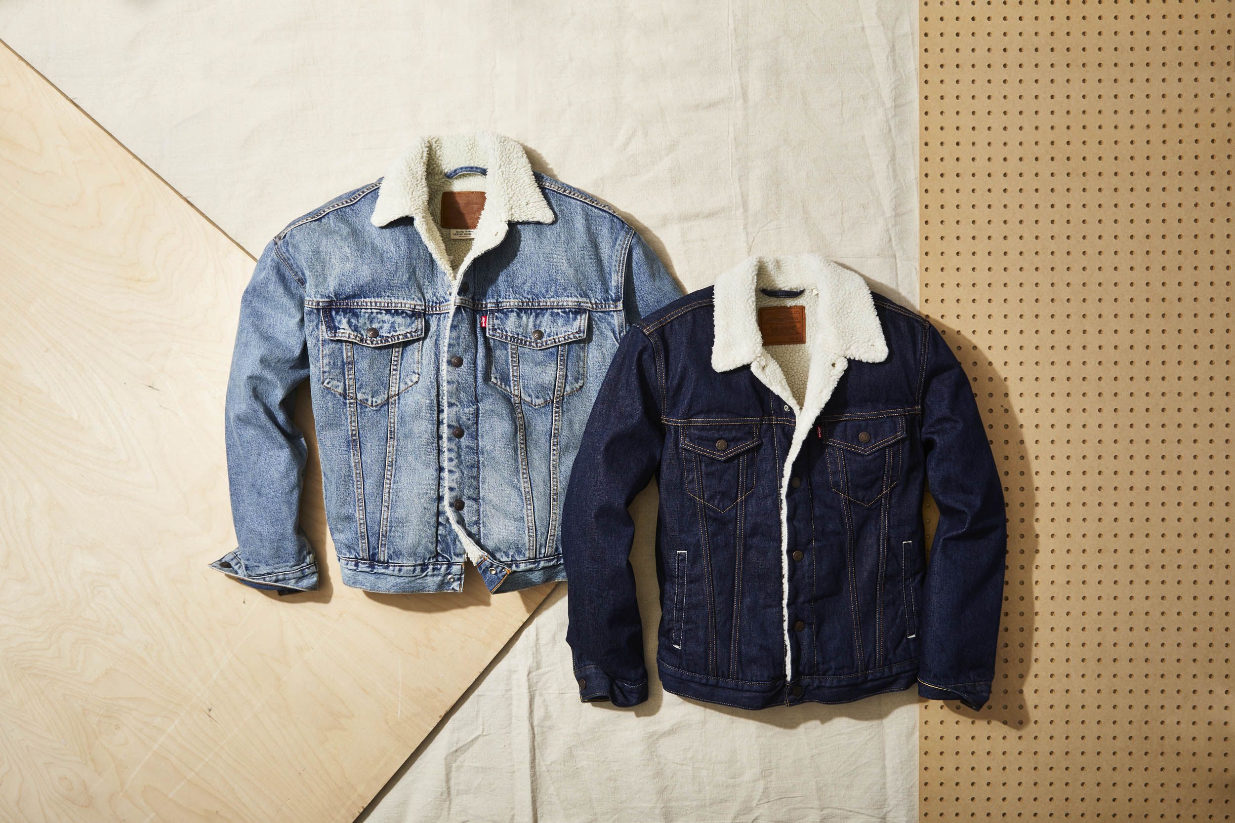 Levis jean jacket on sale wool