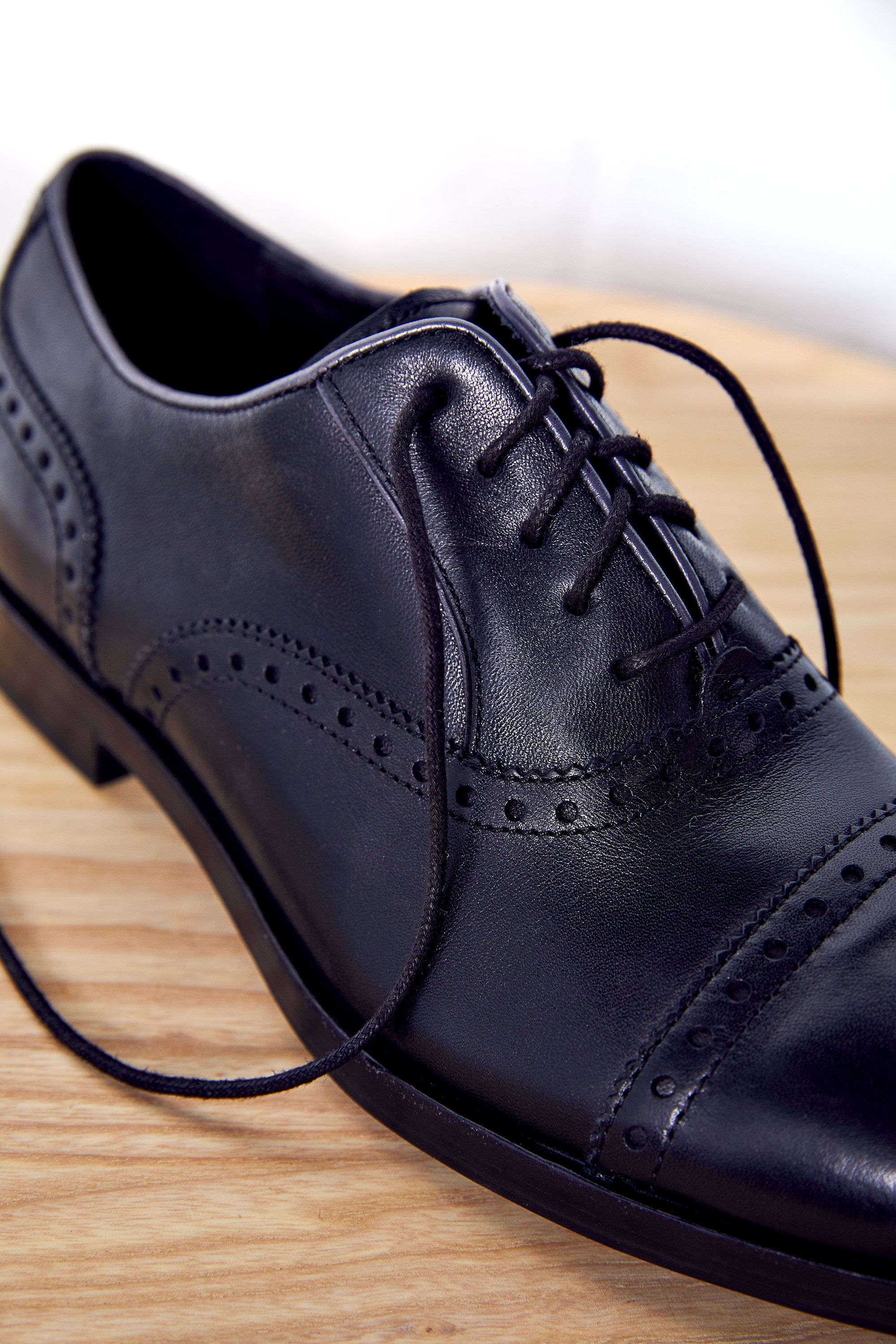 ZTA Men's Business Modern Toe Shoes Oxford Leather Dress Shoes Lace-Up Black 
