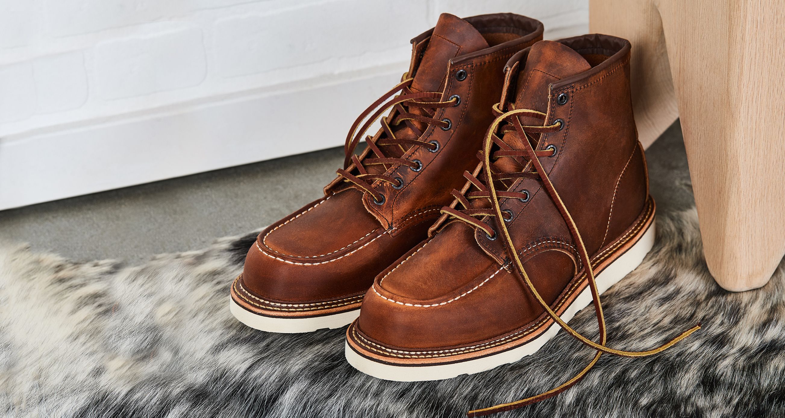 Moc toe shop boots red wing