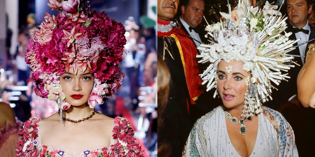 Dolce & Gabbana Secret Fashion Show Inspired by Elizabeth Taylor's Headdress