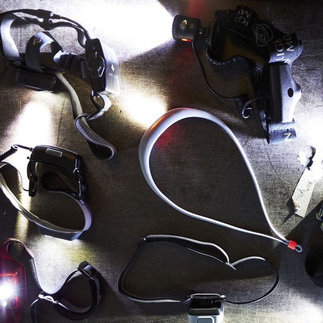 headlamps on the ground