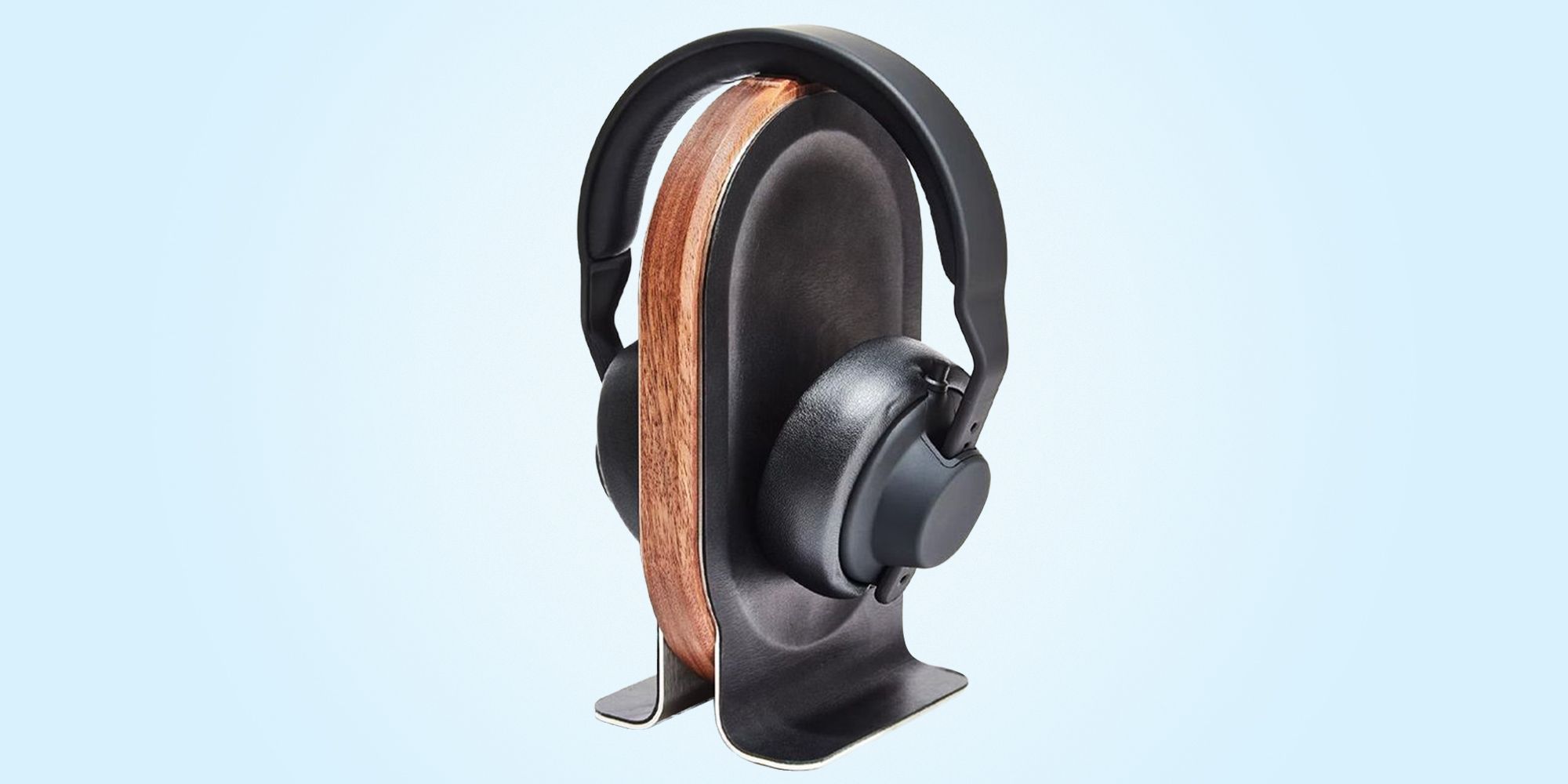 Metallic Desktop Wooden Headphone Universal Gaming Studio Headset Stand  Holder