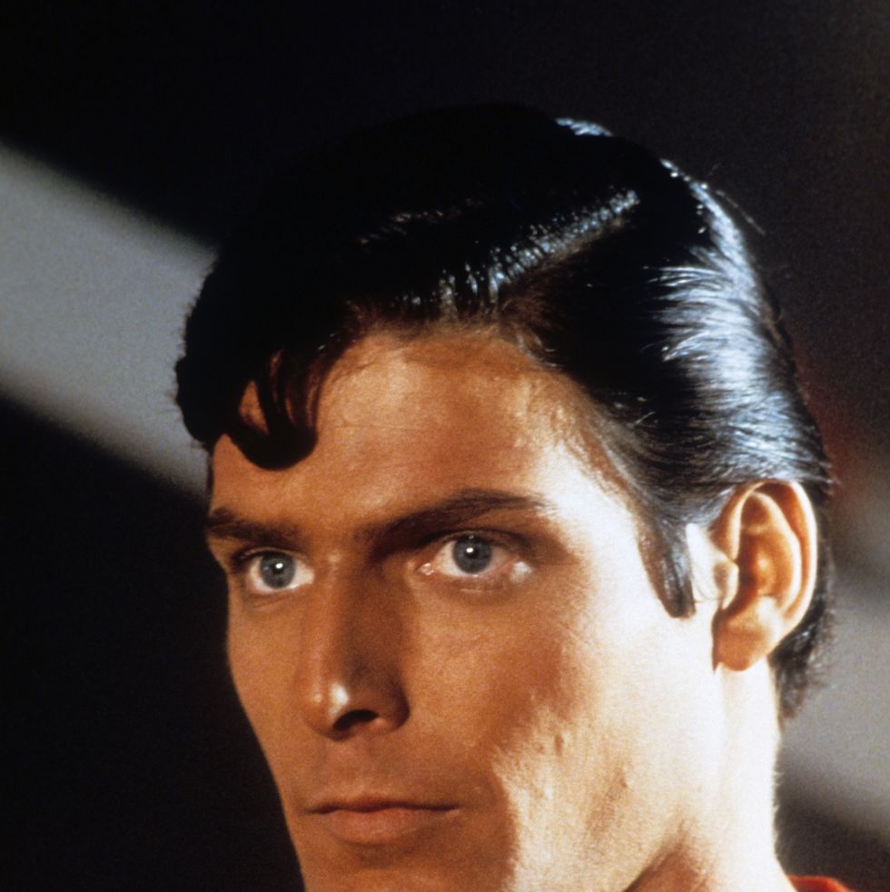 headshot of actor christopher reeve as superman in a scene from the film, 'superman,' 1978. (photo by warner bros. pictures/getty images)