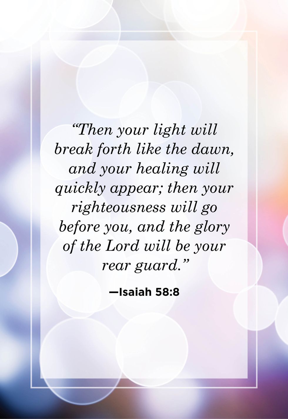 healing bible verses isaiah 58 8