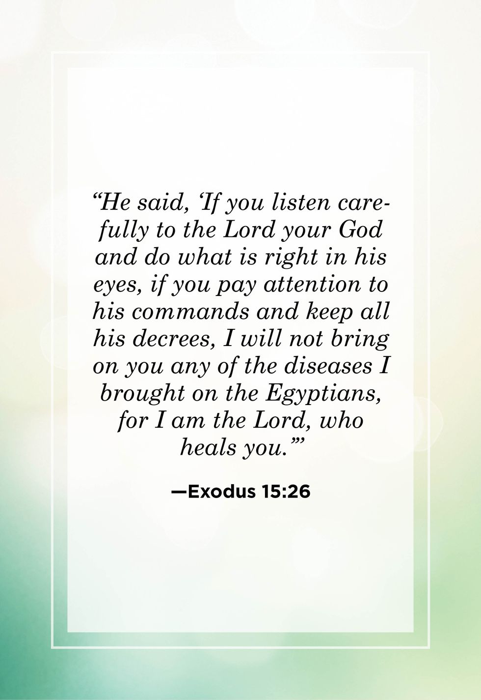 healing bible verses exodus 15 26