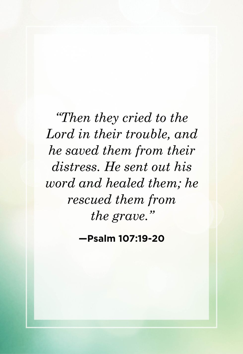 healing bible verses psalm 107 19 20