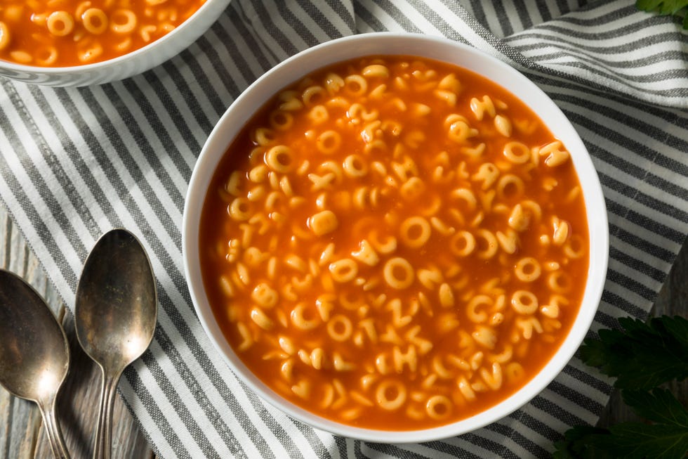 Healthy Alphabet Soup in Tomato Sauce
