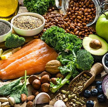 healthy and well balanced group of food for heart care