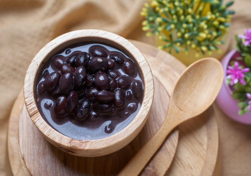 healthy black bean in sweet coconut milk soup
