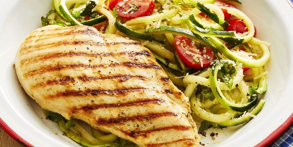 healthy chicken recipes grilled chicken with zucchini noodles