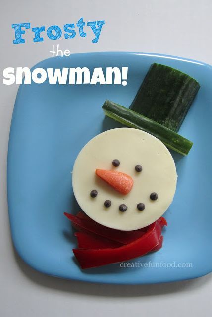 christmas snacks frosty the snowman sandwich