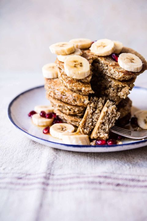 healthy comfort food chai banana pancakes