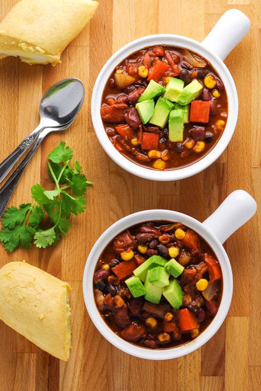 healthy crock pot recipes vegetarian chili