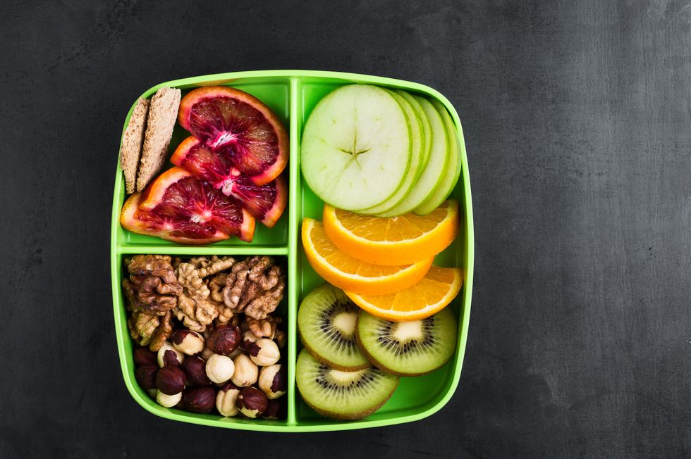 healthy fruits and nuts snack box