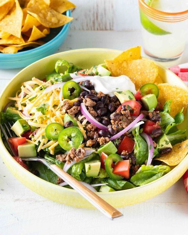 healthy ground beef recipes taco salad