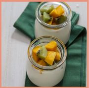 yogurt with fruit and cinnamon apples