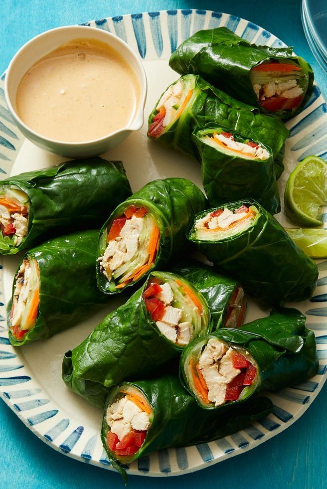 healthy lunch ideas thai style peanut chicken wraps
