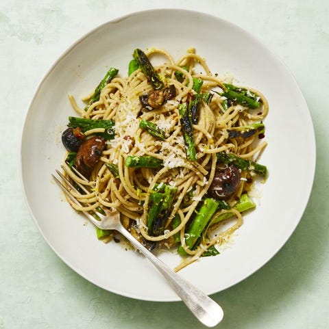 healthy-lunch-ideas-whole-wheat-spaghetti-grilled-asparagus-scallions healthy lunch ideas whole wheat spaghetti grilled asparagus scallions