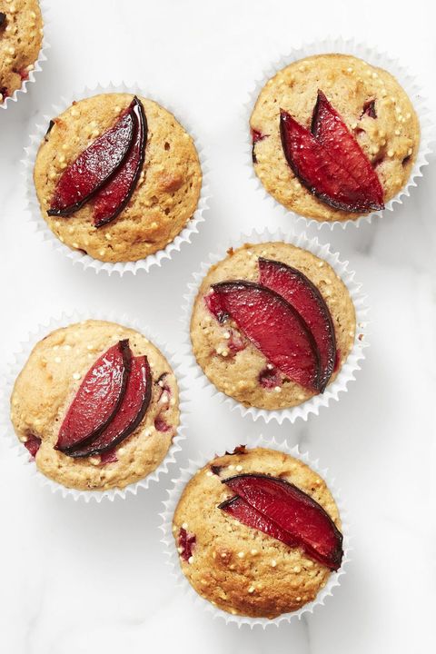healthy muffins - Spiced Plum and Quinoa Muffins