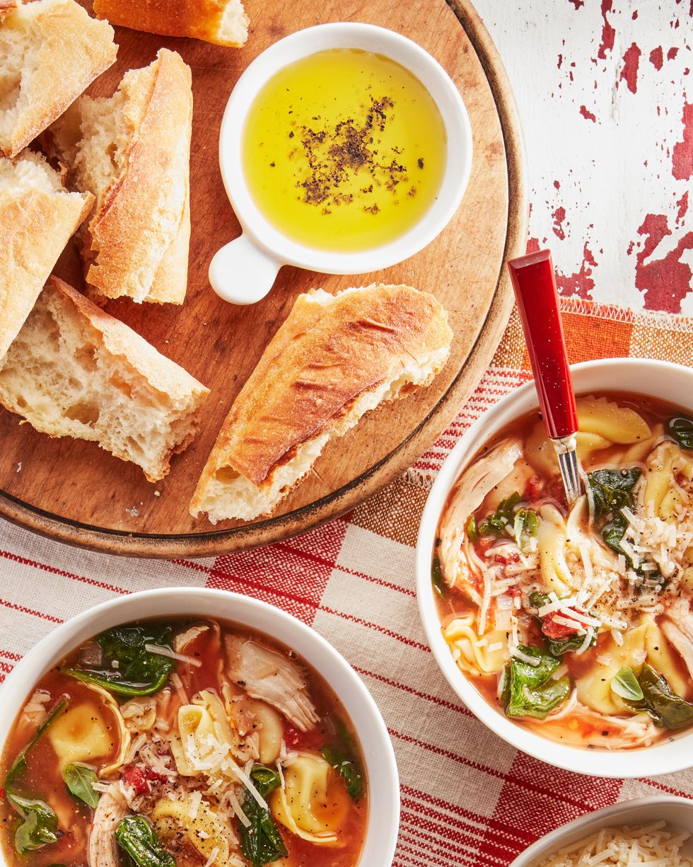 chicken and spinach tortellini soup