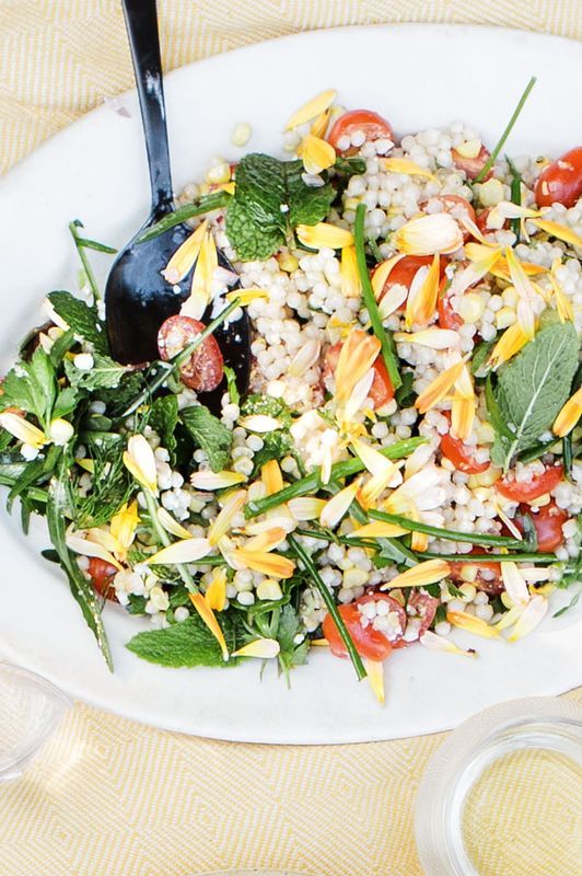 healthy spring dinner recipes healthy salads fresh corn tomato herb and israeli couscous salad