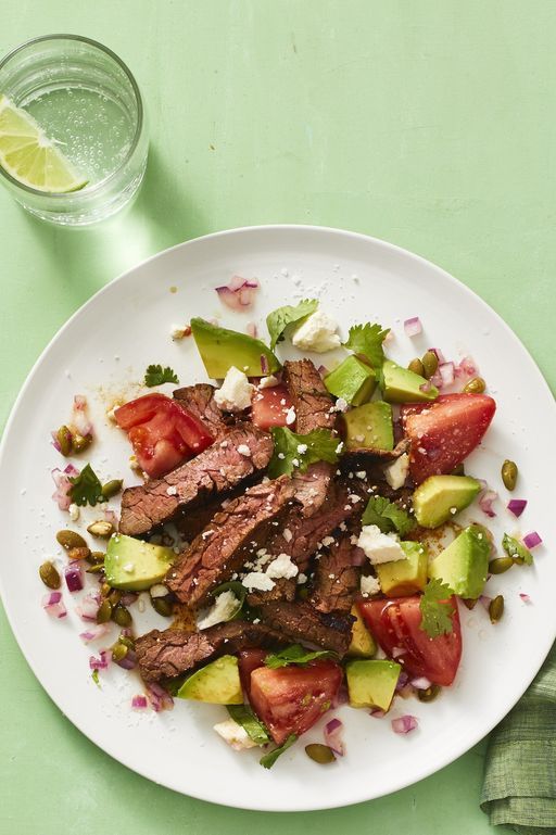 healthy salads mexican skirt steak and avocado salad