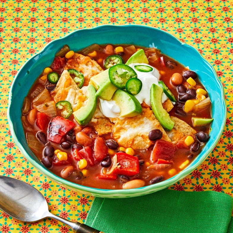 healthy vegetarian enchilada soup