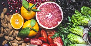 healthy vegan snack board pink grapefruit