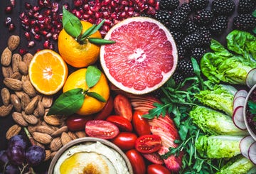 healthy vegan snack board pink grapefruit