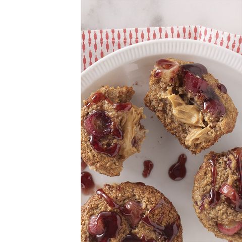 healthy valentine's day treats peanut butter and jelly muffins