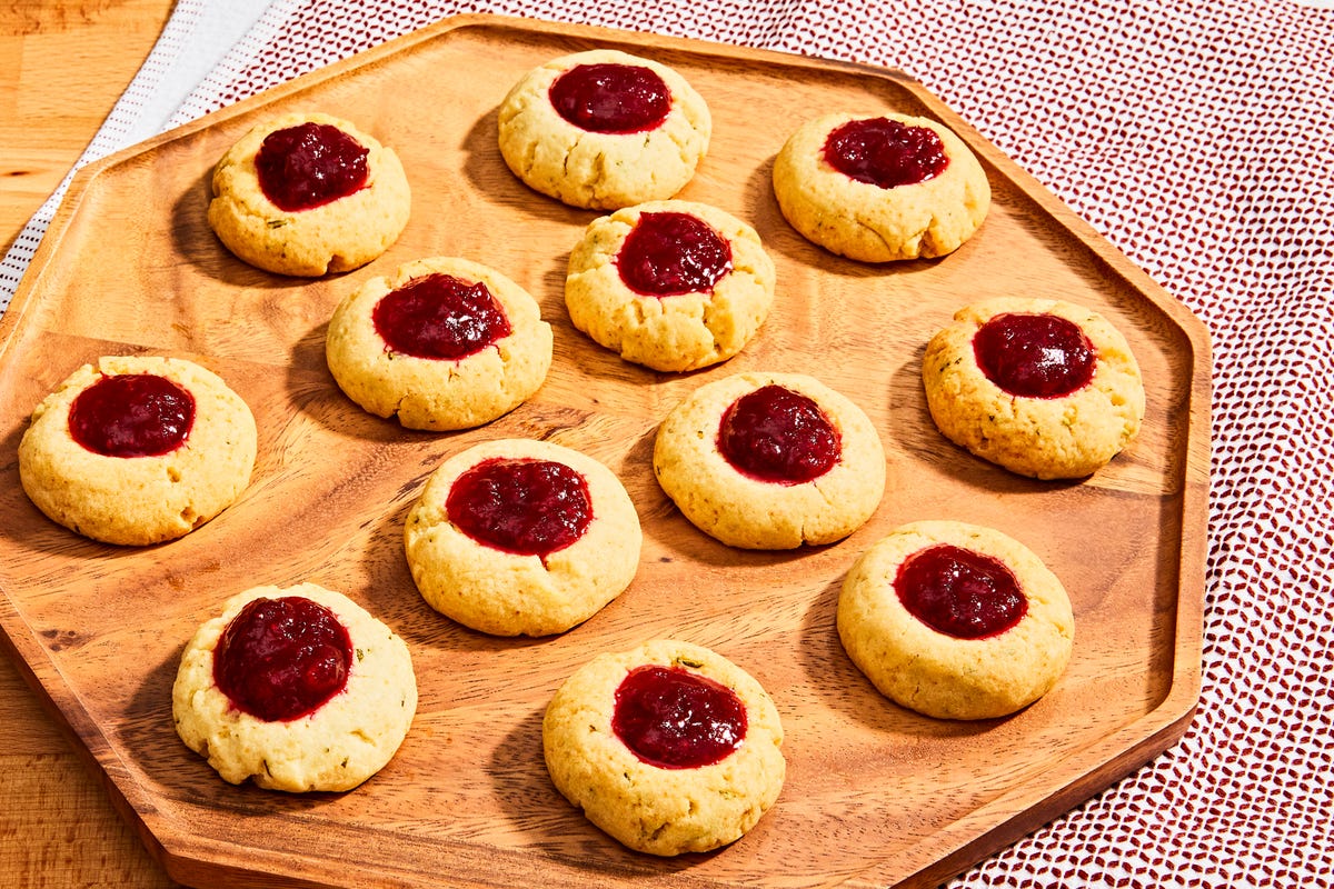 preview for Cranberry Rosemary Thumbprint Cookies