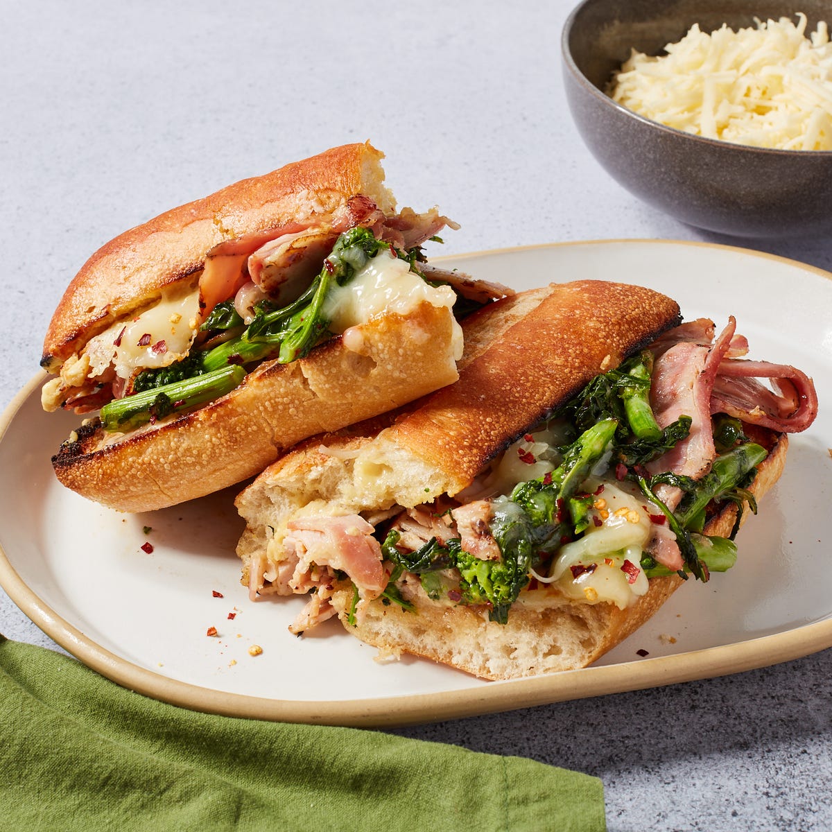 porchetta provolone sandwich