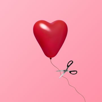 heart balloon about to be let go