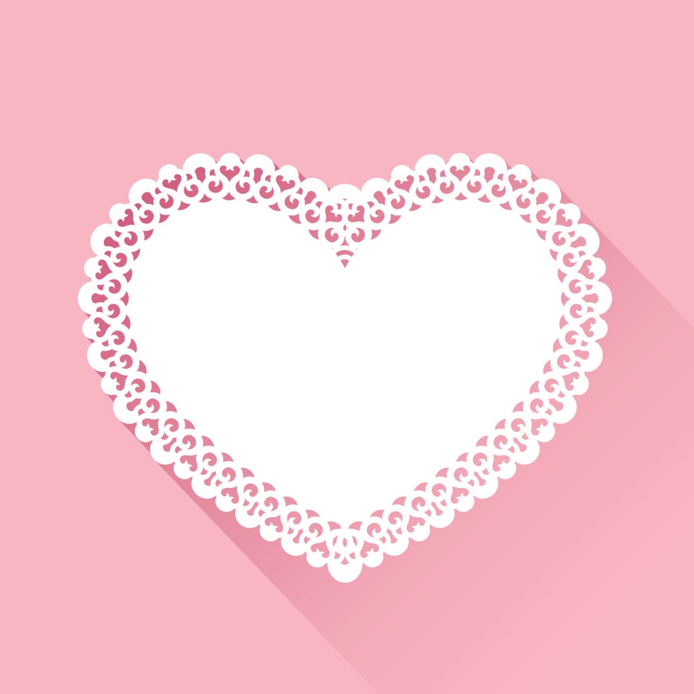heart doily background