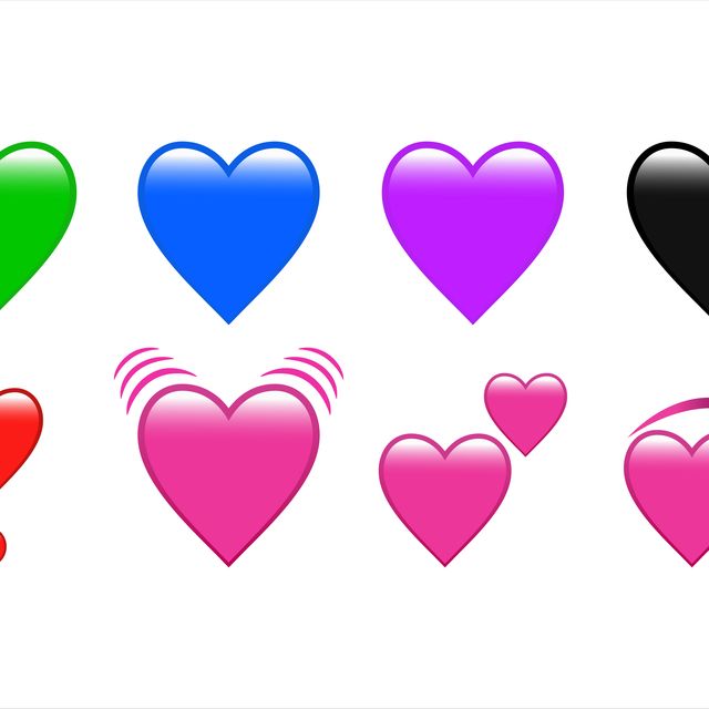 HD Group Of Red Hearts Emoji Love PNG, Red Hearts