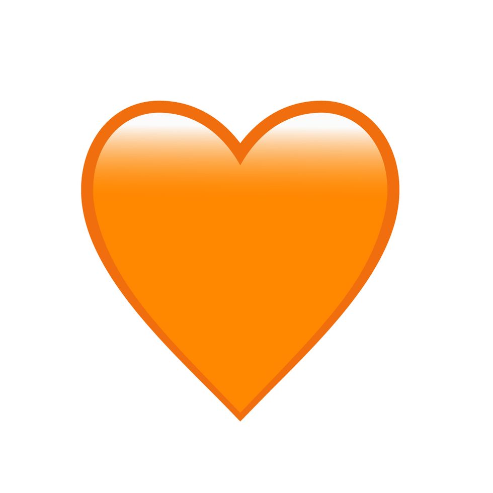 heart emoji meanings orange heart