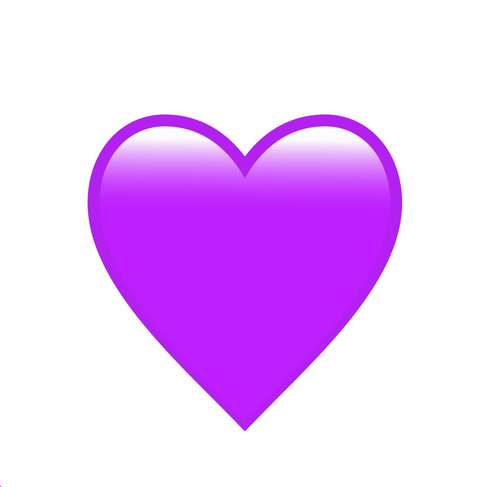 heart emoji meanings purple heart