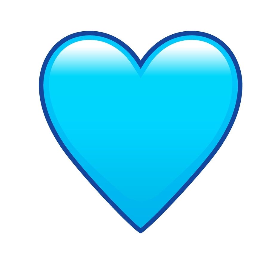 light blue heart emoji