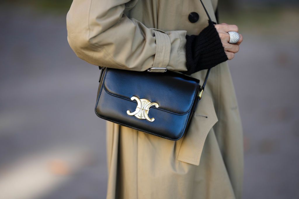 Celine, Bags, Celine Triomphe Clutch With Chain